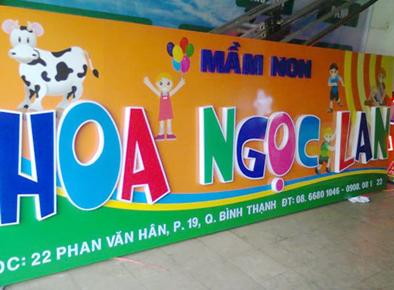 Những mẫu bảng hiệu trường mần non đẹp số 1